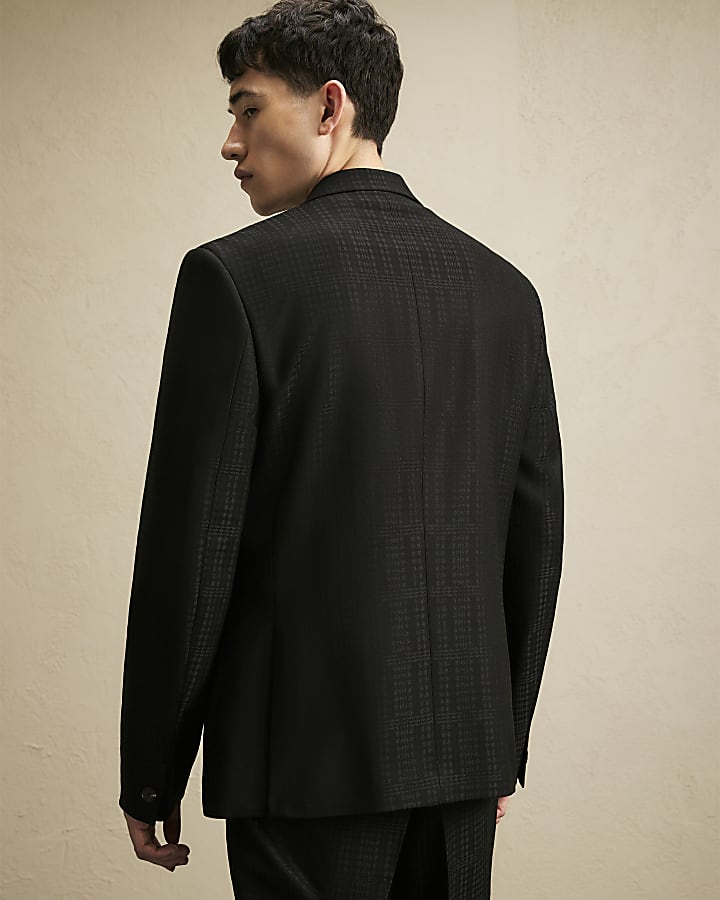 Black Check Suit Jacket