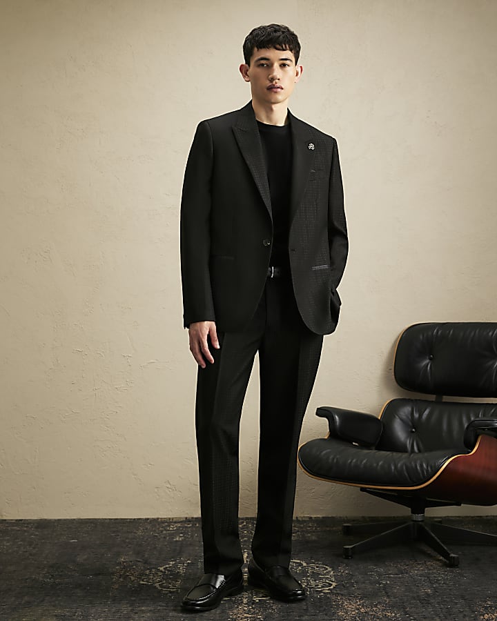 Black Check Suit Jacket
