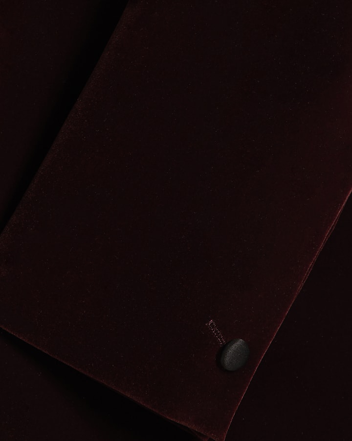 Burgundy Velvet Blazer Jacket