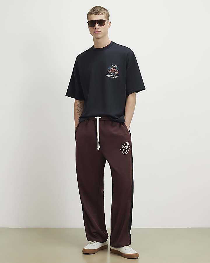 Navy Oversized Fit Gallerie Floral T-Shirt