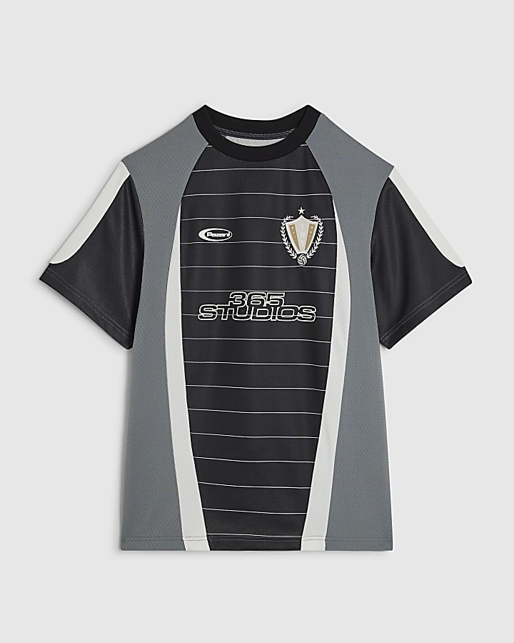 Black Stripe 365 Studios Football T-Shirt