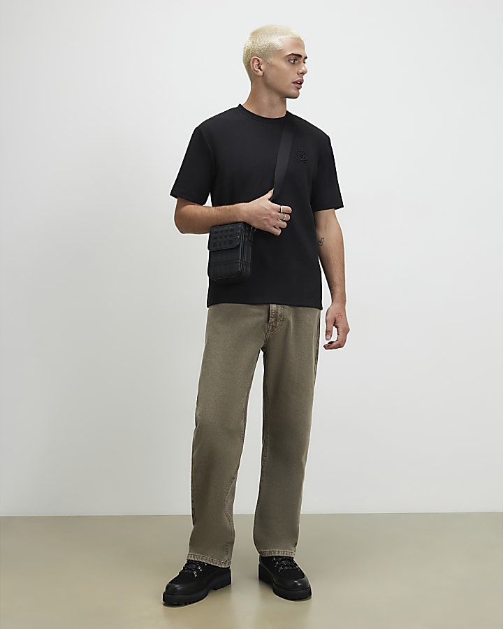Black Slim Fit  Short Sleeve T-Shirt