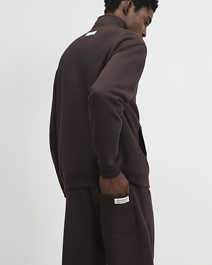 Brown Regular Fit Sanctuaire Patch Joggers