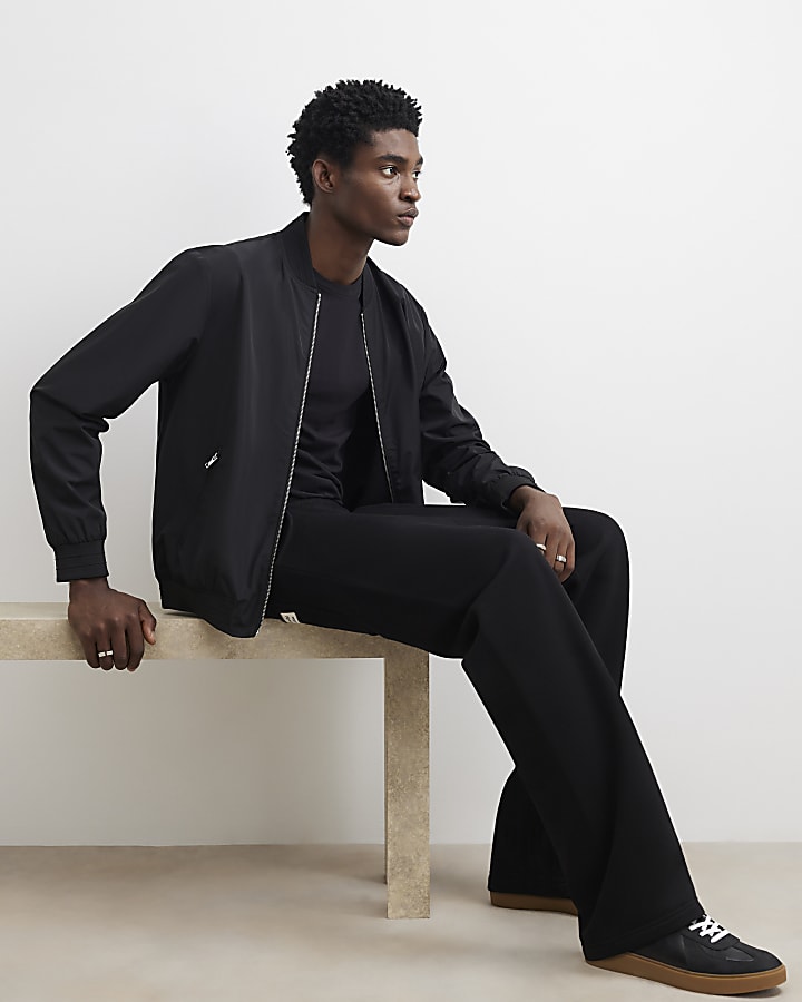 Black Regular Fit Sanctuaire Patch Joggers