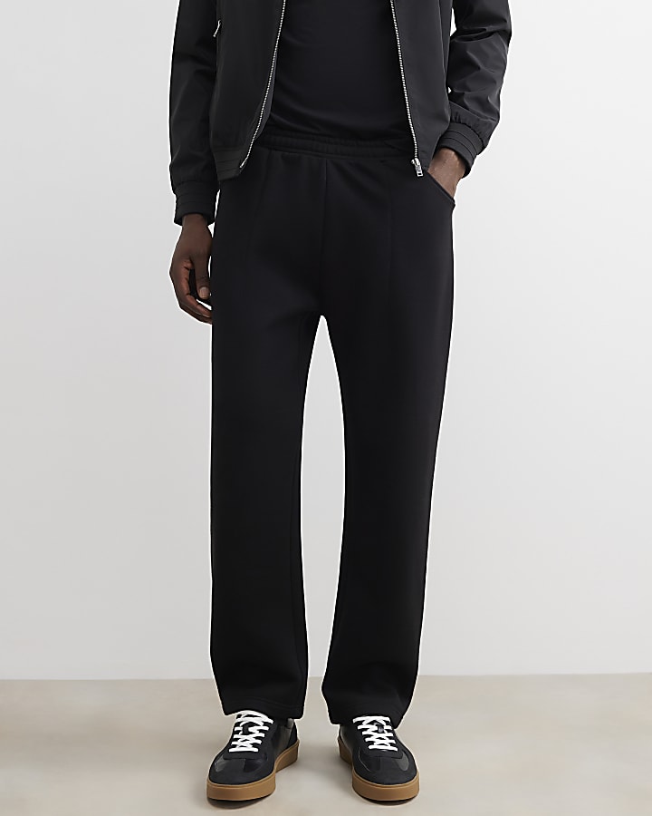 Black Regular Fit Sanctuaire Patch Joggers
