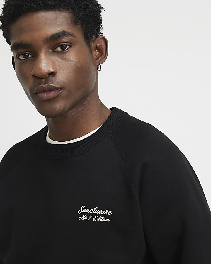 Black Regular Fit Sanctuaire Sweatshirt