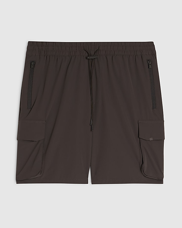 Brown Skinny Fit Cargo Shorts
