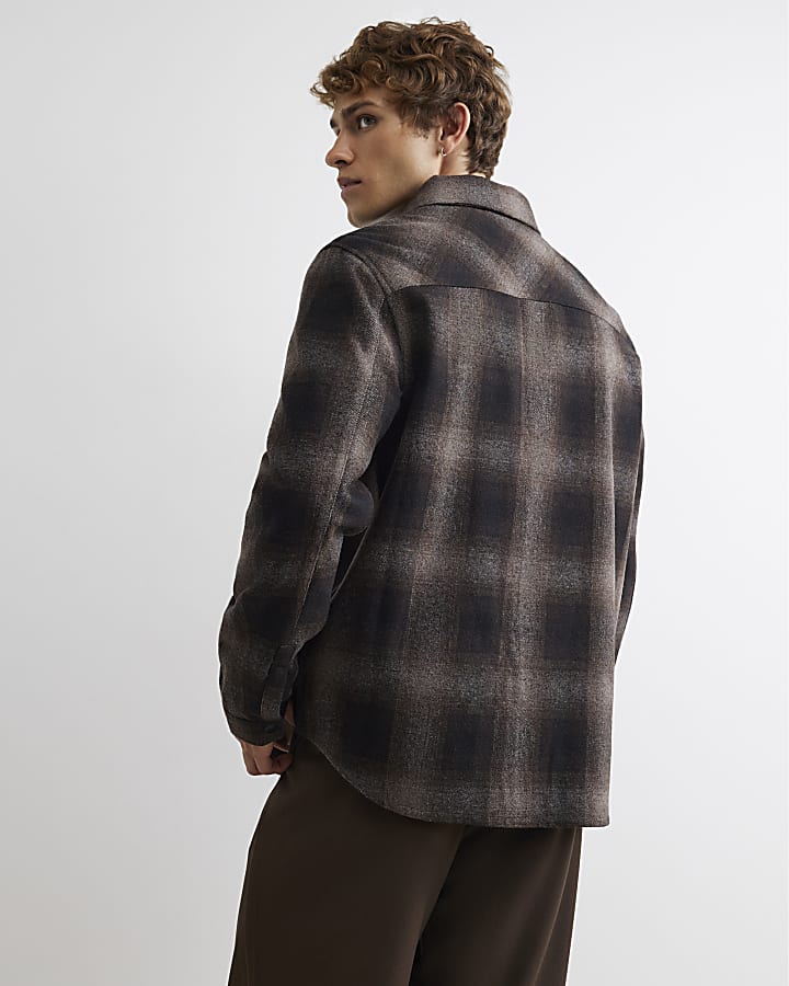 Brown Check Overshirt