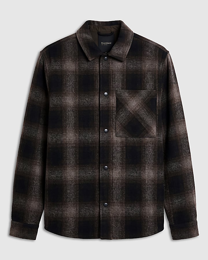 Brown Check Overshirt