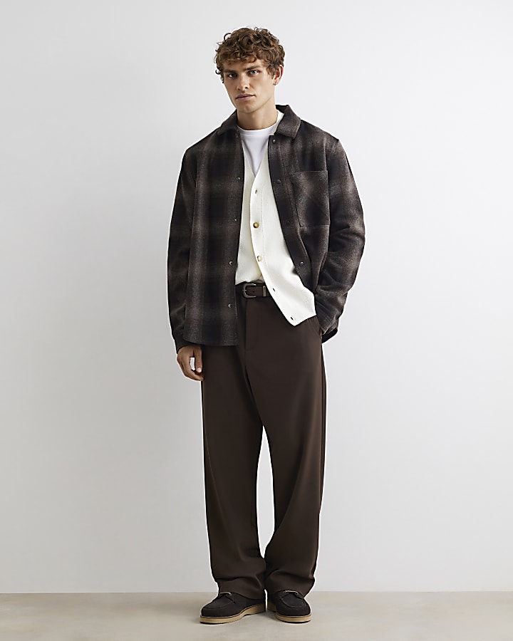Brown Check Overshirt
