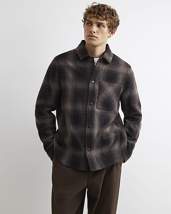 Brown Check Overshirt