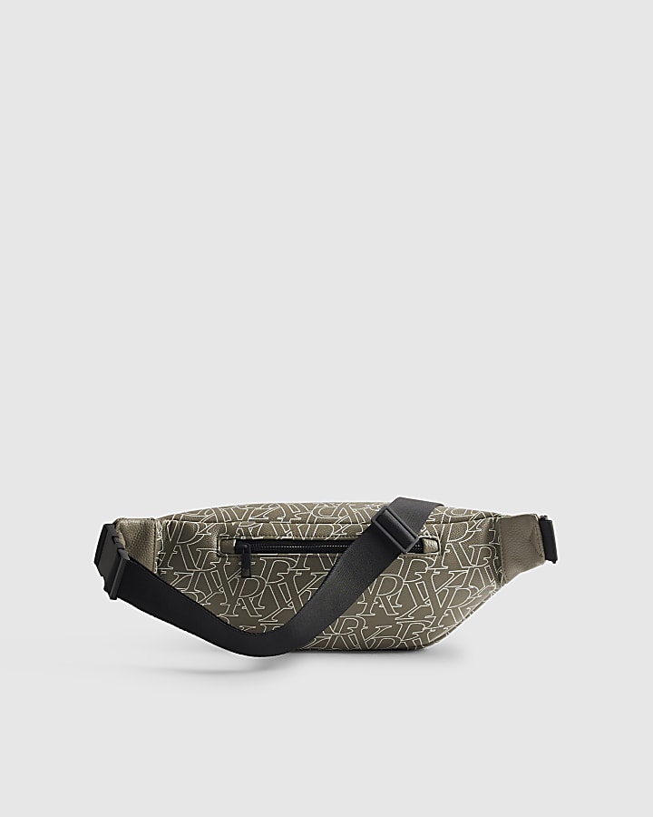 Green Monogram Print Bum Bag