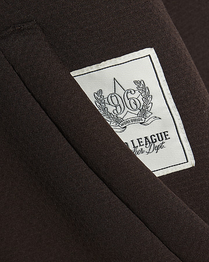 Brown Premium Cotton Borg Lined Hoodie