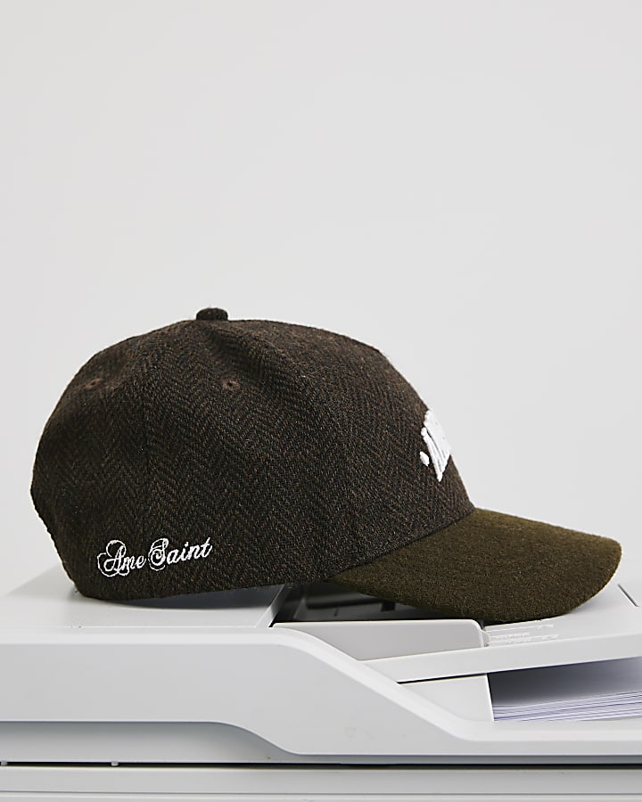 Khaki Ame Saint Herringbone Cap