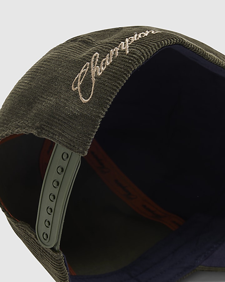 Khaki Sanctuaire Corduroy Textured Cap