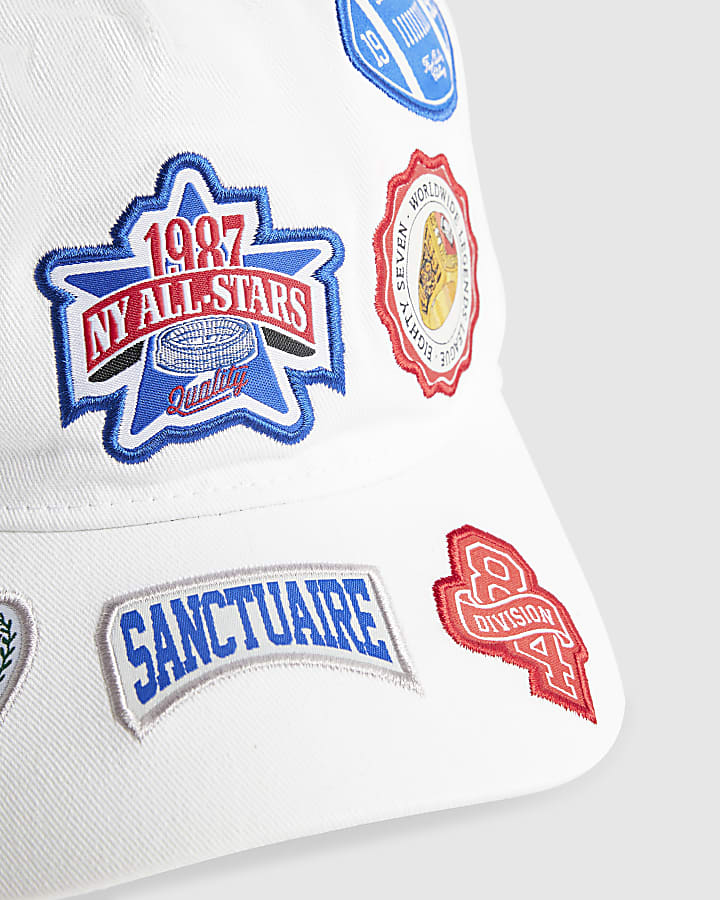 White Badged Racing Cap