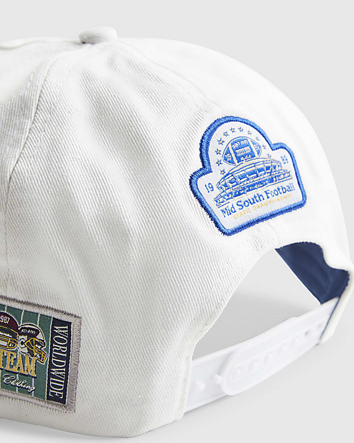 White Badged Racing Cap