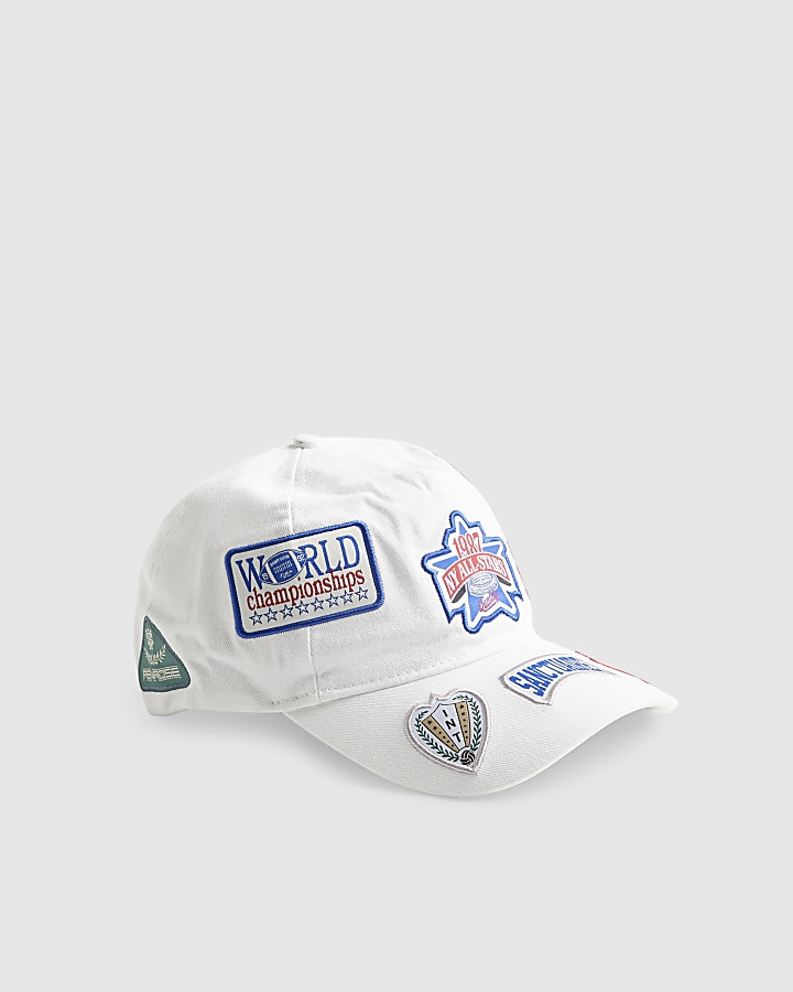 White Badged Racing Cap