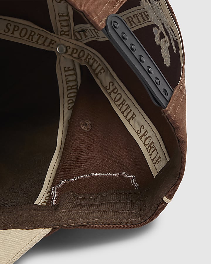 Beige Cotton Archival Collegic Cap