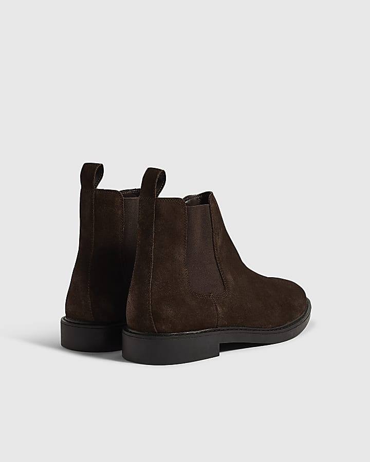 Brown Suede Chelsea Boots