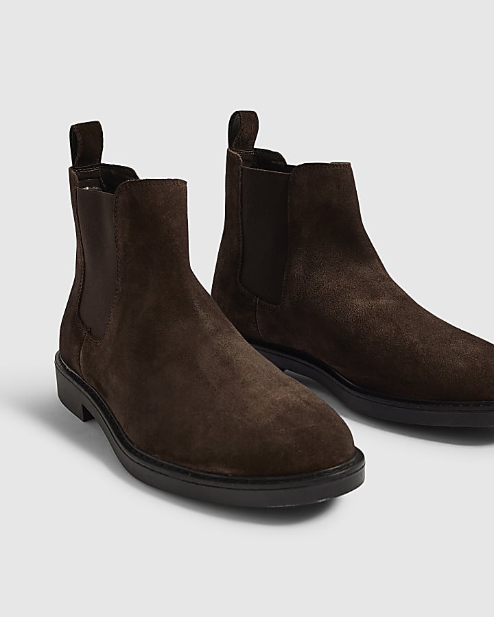 Brown Suede Chelsea Boots