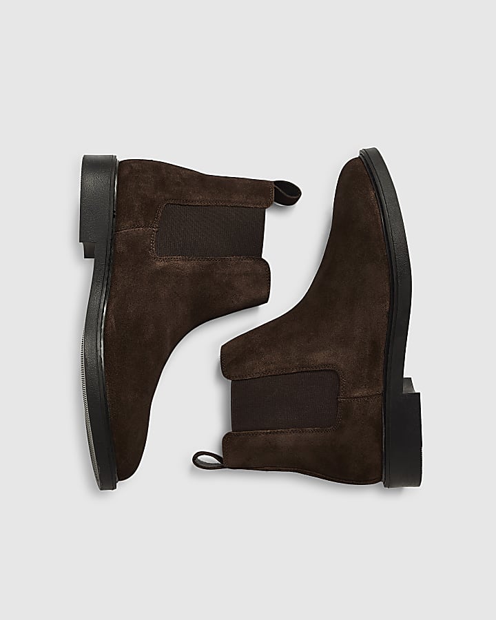 Brown Suede Chelsea Boots