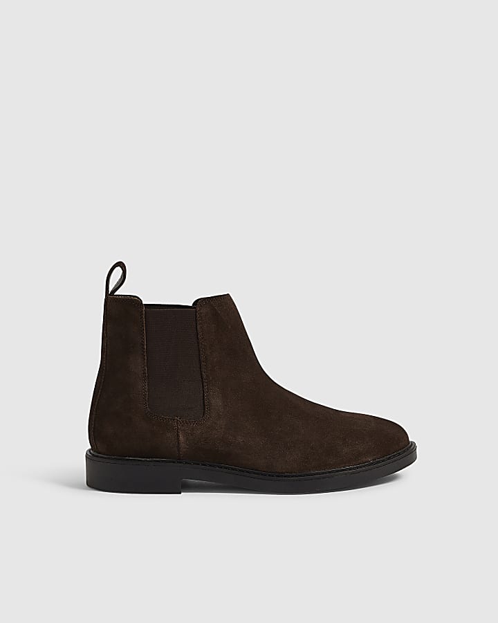 Brown Suede Chelsea Boots