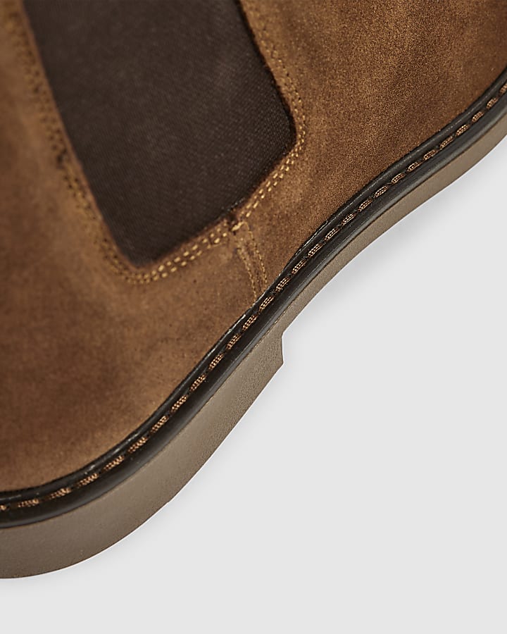 Brown Suede Chelsea Boots