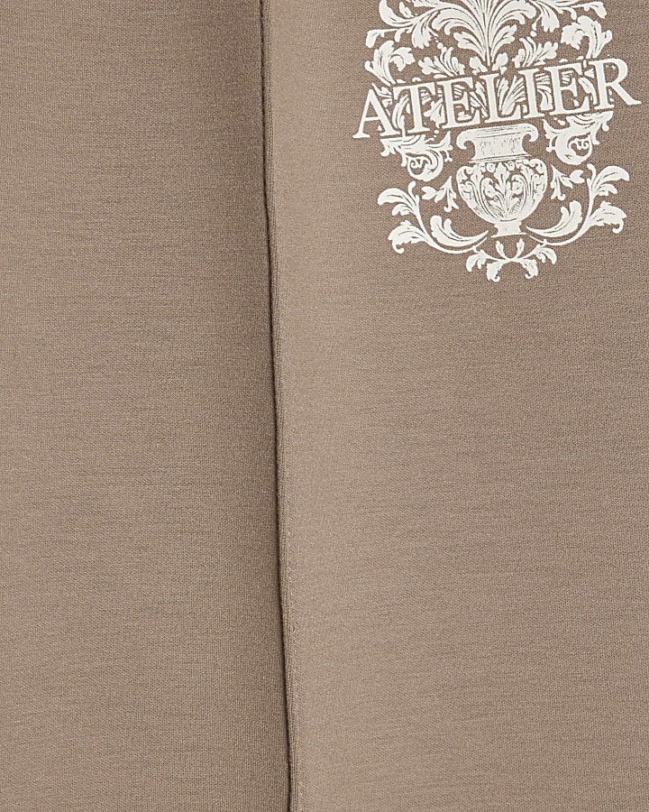 Beige Premium Regular Fit Baroque Joggers