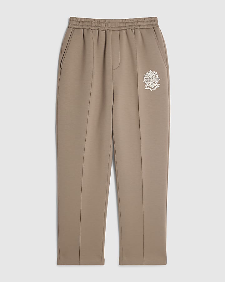 Beige Premium Regular Fit Baroque Joggers