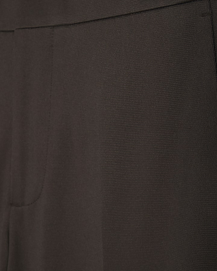Brown Slim Fit Fine Texture Trousers