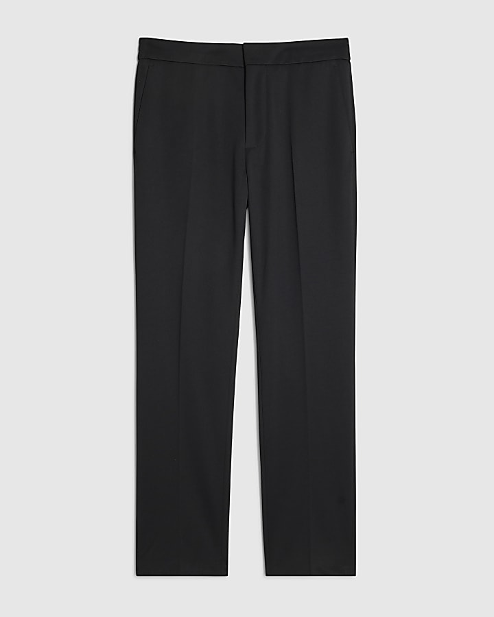 Black Slim Fit Fine Textured Trousers