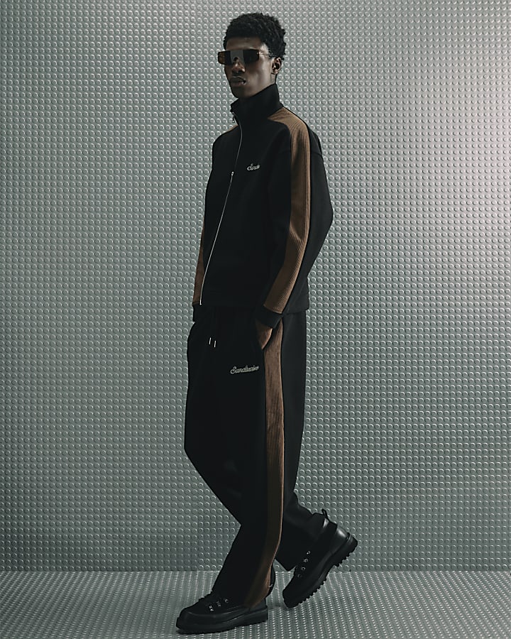 Black Regular Fit Corduroy Sanctuaire Jogger