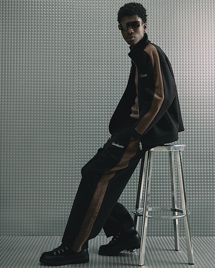 Black Regular Fit Corduroy Sanctuaire Jogger