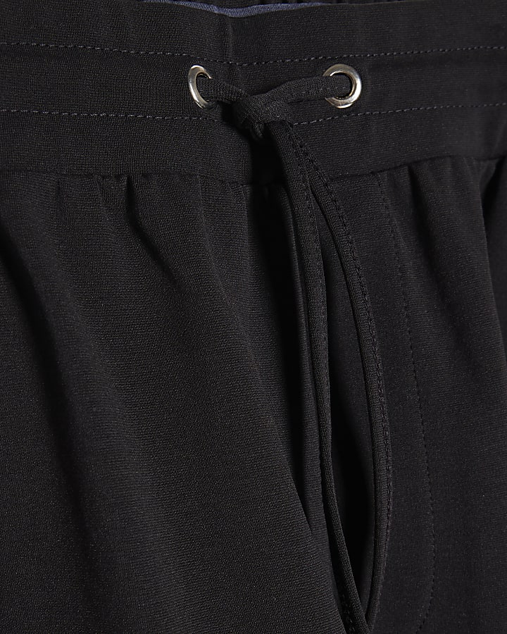 Navy Slim Fit Cotton Pintuck Joggers