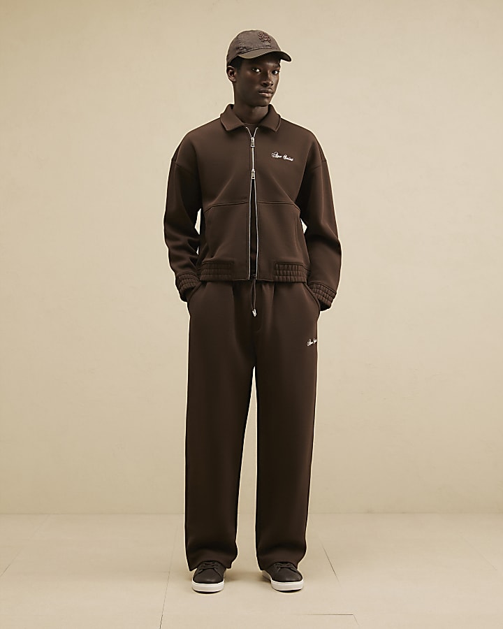 Brown Premium Regular Fit Harrington Jacket