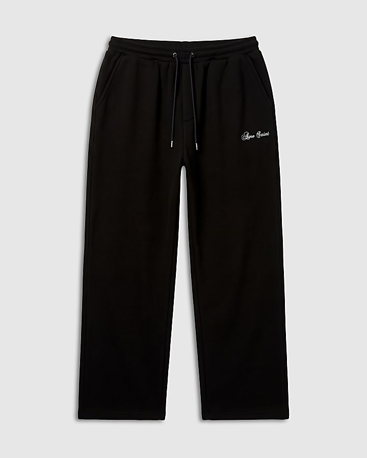 Black Premium Ame Saint Wide Leg Joggers