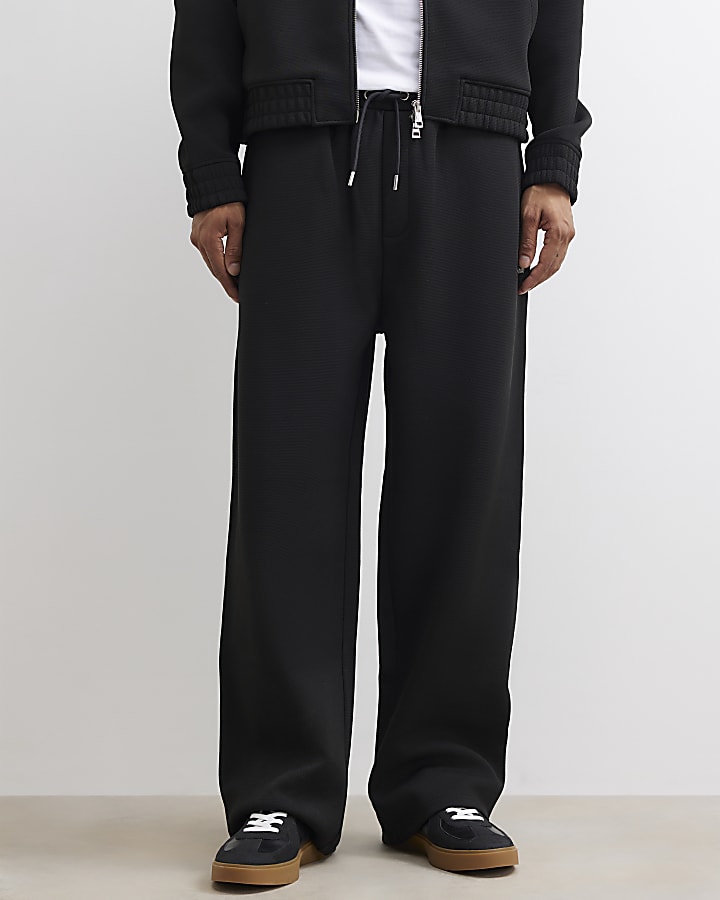 Black Premium Ame Saint Wide Leg Joggers