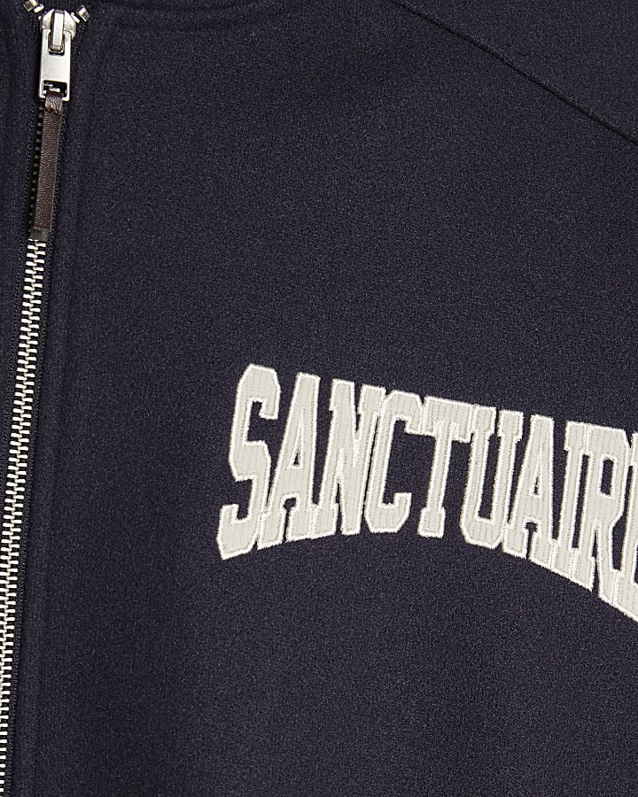 Navy Oversized Fit Sanctuaire Hoodie
