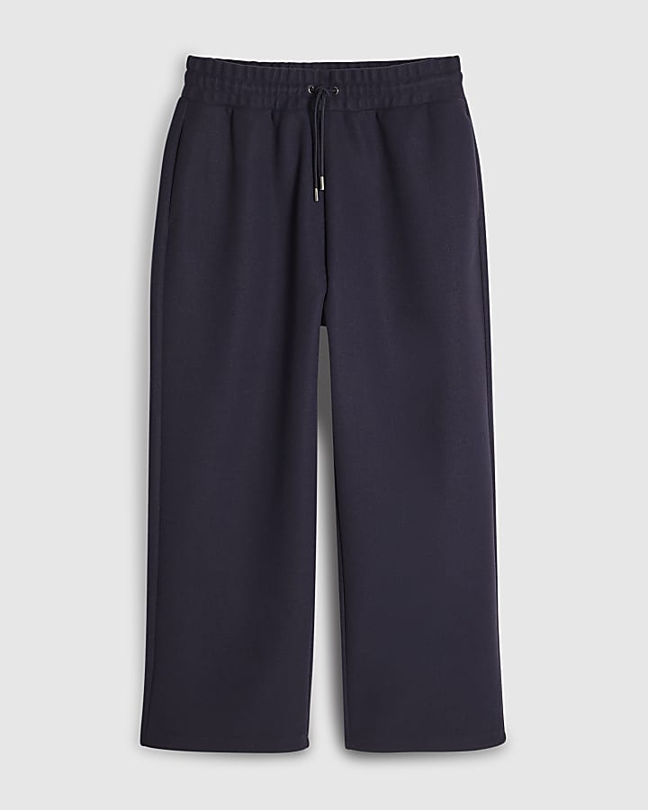 Navy Sanctuaire Badge Wide Leg Joggers
