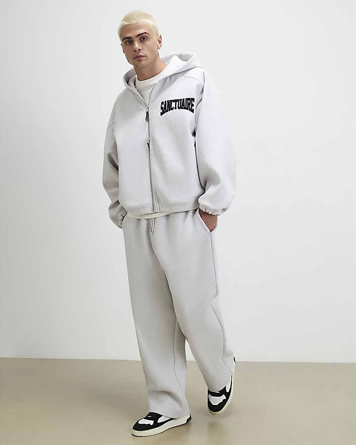 Grey Sanctuaire Badge Wide Leg Joggers