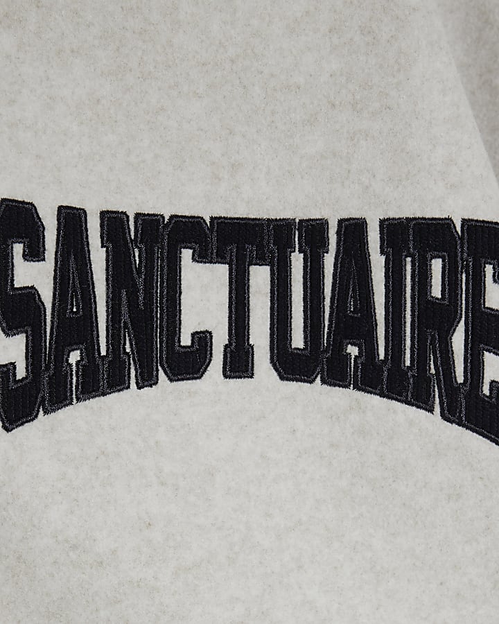 Grey Oversized Fit Sanctuaire Hoodie