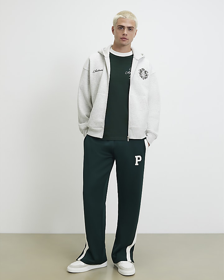 Grey Regular Fit Sanctuaire Quilted Hoodie