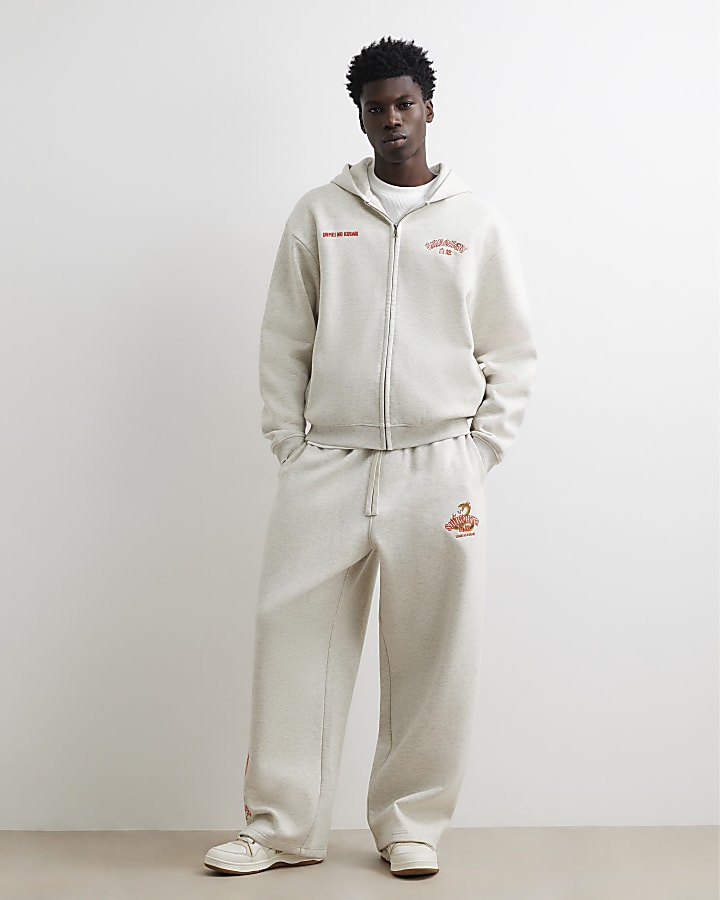 Grey Cotton Shirohebi Snake Hoodie