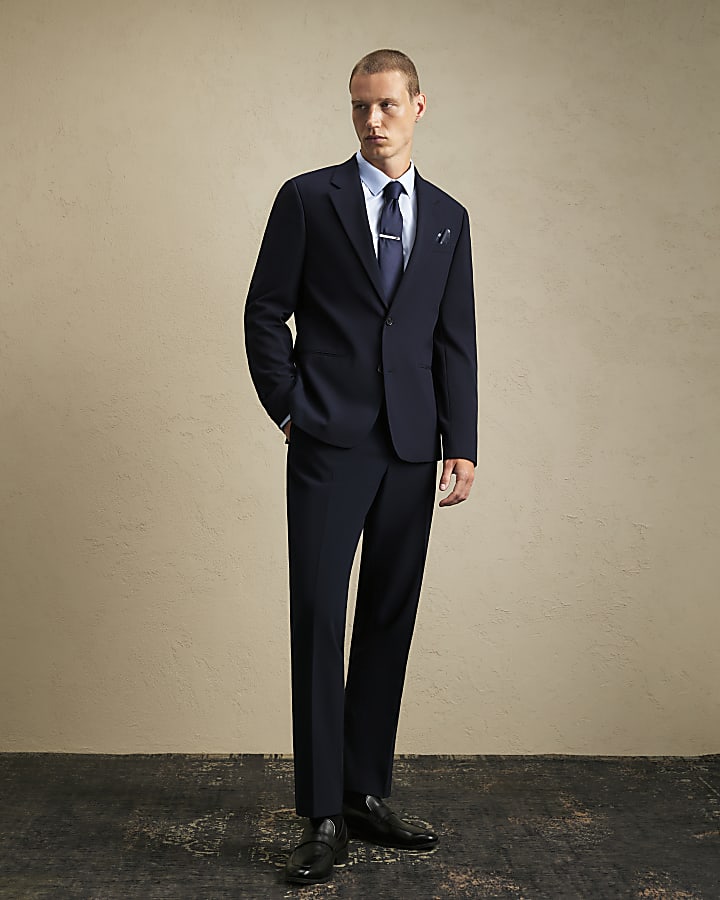 Blue Slim Fit Cotton Shirt