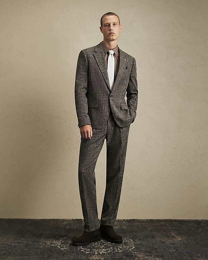 Brown Slim Fit Cotton Shirt