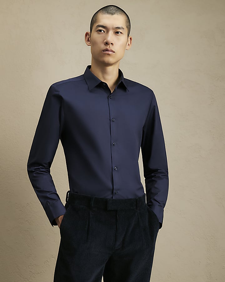 Navy Slim Fit Shirt