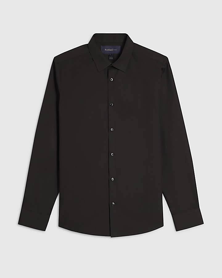 Brown Slim Fit Cotton Shirt