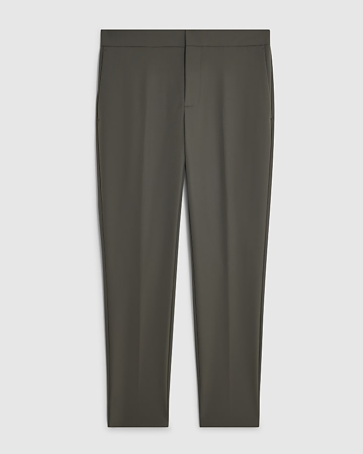 Grey Skinny Fit Comfort Suit Trousers