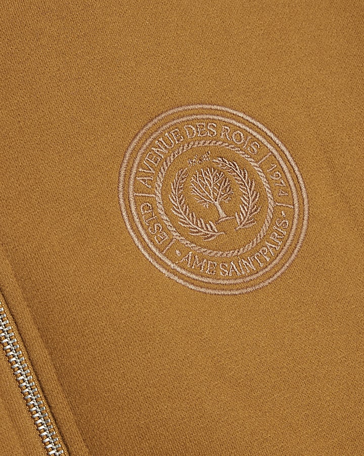 Yellow Oversized Fit Paris Crest Hoodie